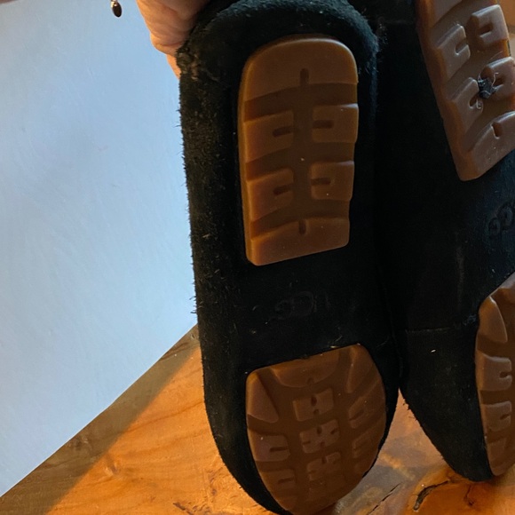 UGG womens Black Suede Loafers sz 9.5 - Picture 8 of 9